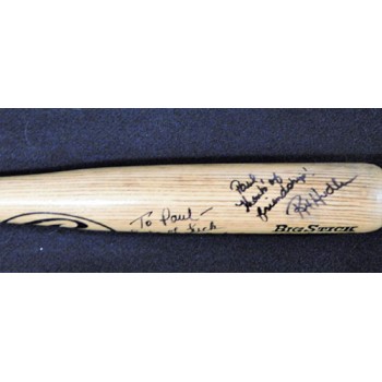 California Angels Jay Johnstone Rex Hudler Bob Grich +1 Signed Bat JSA Authentic