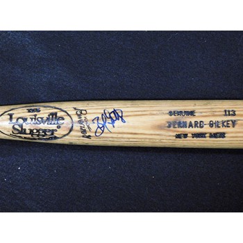 Bernard Gilkey Signed Louisville Slugger Used Bat JSA Authenticated