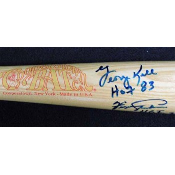 George Kell, Robin Roberts & Fergie Jenkins Signed Cooperstown Bat JSA Authentic