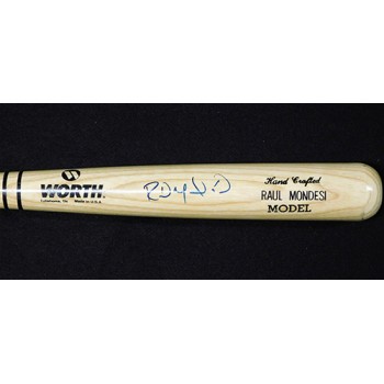 Raul Mondesi Signed Worth Pro Model Bat JSA Authenticated