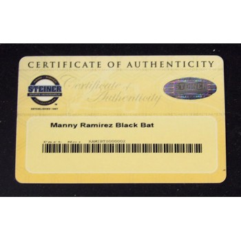 Manny Ramirez Signed Black Rawlings Big Stick Bat MLB Steiner Authenticated