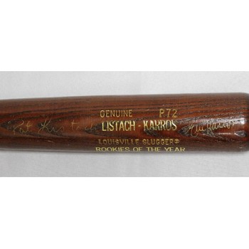 Rookies of The Year Pat Listach and Eric Karros Signed Bat JSA Authenticated