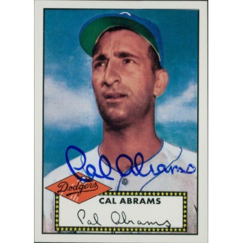 Cal Abrams Brooklyn Dodgers Signed 1995 Topps Card #408 JSA Authenticated