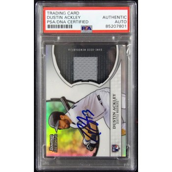 Dustin Ackley Signed 2011 Topps Bowman Sterling Relic Card #RRR-DA PSA Authentic