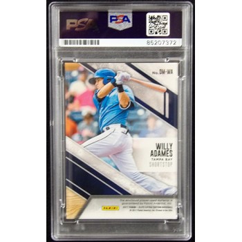 Willy Adames Signed 2017 Panini Elite Extra Edition Relic Card #DM-WA PSA