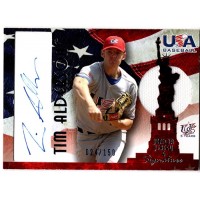 Tim Alderson Signed 2007 USA Baseball Junior Jersey Signature Blue /150 #AJ-35