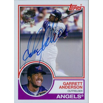 Garret Anderson Angels Signed 2022 Topps Archives Fan Favorite Card #83FF-GA