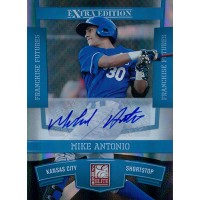 Mike Antonio Signed 2010 Donruss Elite Extra Edition Baseball Card /99 #28