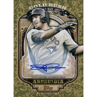 JP Arencibia Toronto Blue Jays Signed 2012 Topps Gold Rush Card #69 82/100