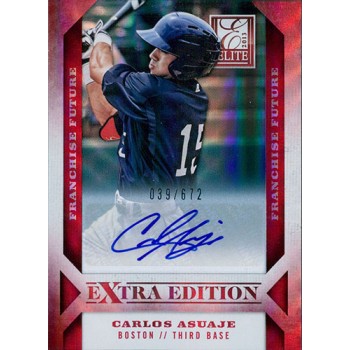 Carlos Asuaje Signed 2013 Elite Extra Edition Franchise Futures Card #53 /672