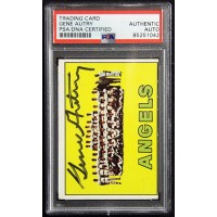 Gene Autry California Angels Signed 1966 Topps Card #327 PSA Authenticated