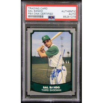 Sal Bando Oakland Athletics Signed 1988 Pacific Card #99 PSA Authenticated