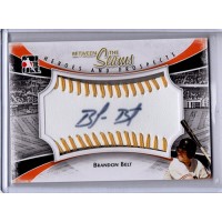 Brandon Belt Signed 2011 In The Game ITG Heroes & Prospects Between The Seams Card #BTS-BB