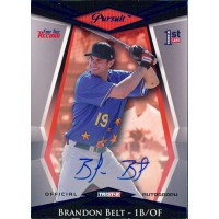 Brandon Belt Signed 2011 TRISTAR Pursuit Blue Card 27/50