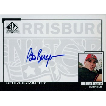 Peter Bergeron Signed 2000 SP Top Prospects Chirography Card #PBE