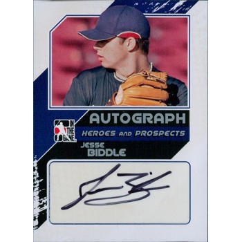 Jesse Biddle Signed 2011 ITG Heroes and Prospects Silver Edition Card #A-JB2