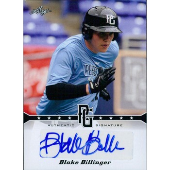Blake Billinger Signed 2013 Leaf Perfect Game Baseball Card #A-BB1