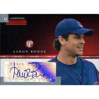 Aaron Boone Signed 2005 Topps Pristine Personal Endorsements Card /247 #PEU-AB