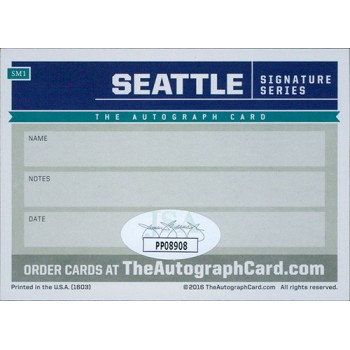 Chasen Bradford Signed Seattle Mariners Custom 2.5x3.5 Card JSA Authenticated
