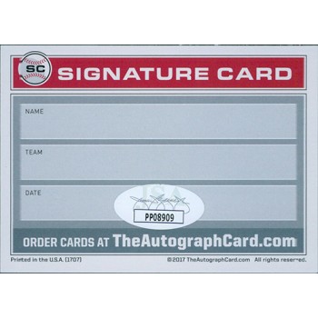 Chasen Bradford Signed Custom Signature 2.5x3.5 Card JSA Authenticated