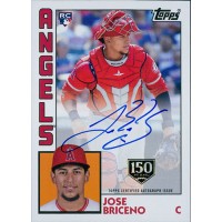 Jose Briceno Los Angeles Angels Signed 2019 Topps 1984 Card #84R-JB /150