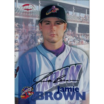 Jamie Brown Akron Aeros Signed 1999 Team Best Baseball Card 