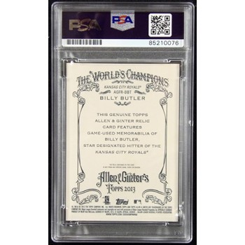 Billy Butler Signed 2013 Topps Allen & Ginter's Relic Card #AGFR-BBT PSA Authen