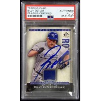 Billy Butler Royals Signed 2008 UD SP Legendary Cuts Card #DS-BB PSA Authentic