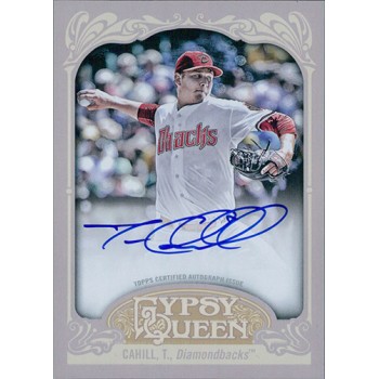 Trevor Cahill Diamondbacks Signed 2012 Topps Gypsy Queen Card #CQA-TC