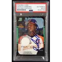 Fausto Carmona Signed 2005 Bowman Draft Futures Game Relic Card #BDP122 PSA Auth