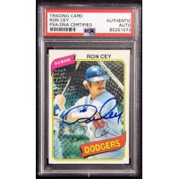 Ron Cey Los Angeles Dodgers Signed 1980 Topps Card #510 PSA Authenticated