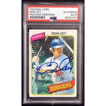 Ron Cey Los Angeles Dodgers Signed 1980 Topps Card #510 PSA Authenticated