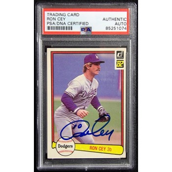 Ron Cey Los Angeles Dodgers Signed 1982 Donruss Card #210 PSA Authenticated