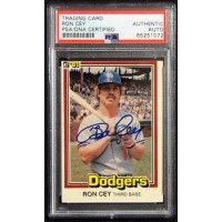 Ron Cey Los Angeles Dodgers Signed 1981 Donruss Card #296 PSA Authenticated