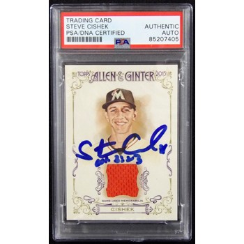 Steve Cishek Signed 2015 Topps Allen & Ginter Relic Card #FSRA-SCI PSA Authentic