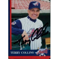 Terry Collins Anaheim Angels Signed 1997 Mother's Cookies Card JSA Authenticated