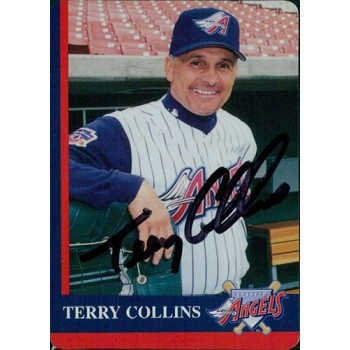 Terry Collins Anaheim Angels Signed 1997 Mother's Cookies Card JSA Authenticated