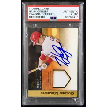 Hank Conger Signed 2012 Topps Golden Moments Relic Card #GMR-HCO PSA Authentic