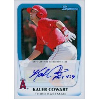 Kaleb Cowart Los Angeles Angels Signed 2011 Bowman Prospects Card #BPA-KC