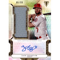 Zack Cozart Los Angeles Angels Signed 2018 Topps Triple Threads Card UAJR-ZC /99