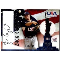 Zack Cozart Signed 2007 USA Baseball National Jersey Signature Black /295 #AJ-6