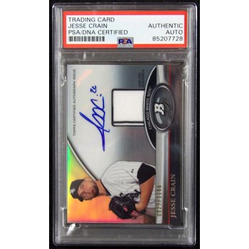 Jesse Crain Signed 2011 Bowman Platinum Relic Card #BAR-JC PSA Auth /1166