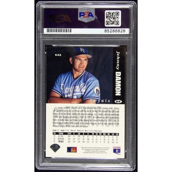 Johnny Damon Kansas City Royals Signed 1994 Upper Deck Card #642 PSA Authentic