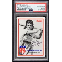 Eleanor Dapkus AAGPBL Signed 1995 Larry Fritsch Card #48 PSA Authenticated