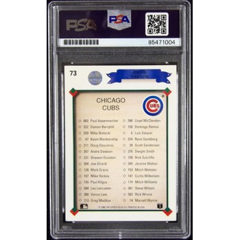 Andre Dawson Chicago Cubs Signed 1990 Upper Deck Card #73 PSA Authenticated