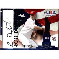 Ross Detwiler Signed 2007 USA Baseball National Signature Black Ink /595 #A-10