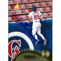 Jim Edmonds California Angels Signed 1995 Pinnacle Card #65 JSA Authenticated