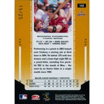 Morgan Ensberg Houston Astros Signed 2004 Leaf Certified Card #142 19/25