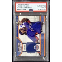 Prince Fielder Signed 2013 Topps All Star Stiches Relic Card #ASR-PF PSA Authen
