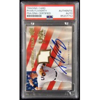 Ryan Flaherty Signed 2008 Upper Deck USA Baseball Relic Card #USA-RF PSA Authen